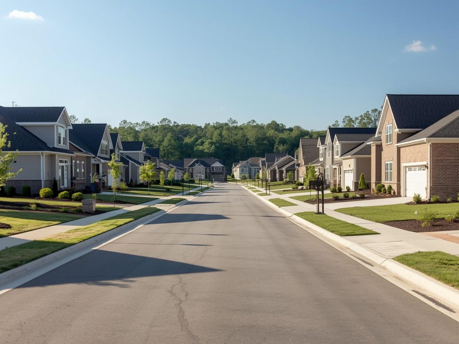 Modern home in Nolensville Tennessee with clean design and suburban setting