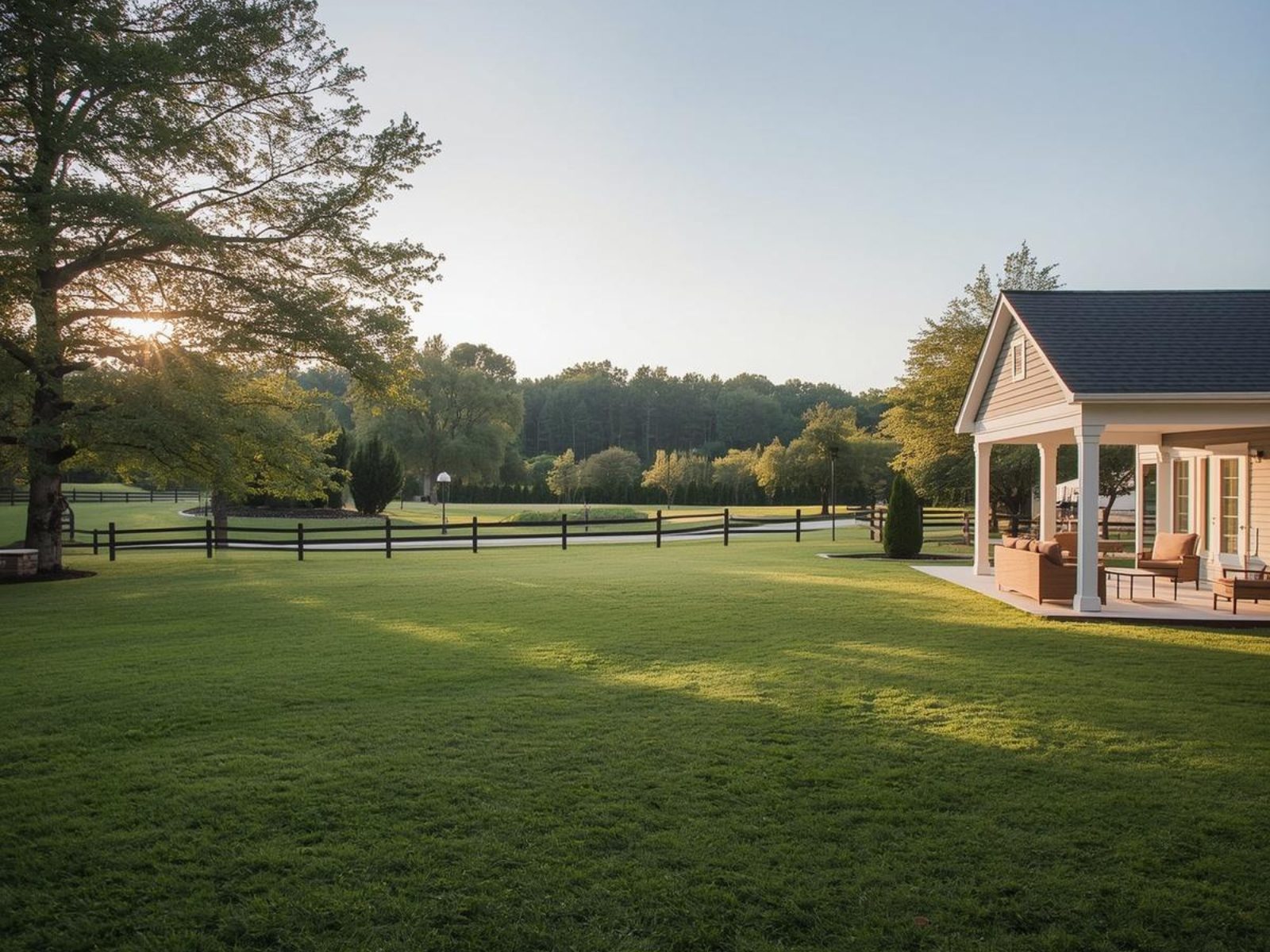 Backyard of a Gallatin Tennessee home with open outdoor space and lawn
